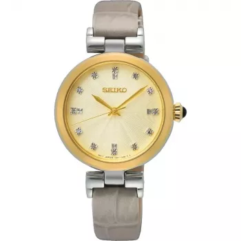 SEIKO SRZ546P1 naiste kvartskell 30mm roostevabast terasest hõbedase numbrilaual