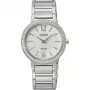 SEIKO SUP467P1 Naiste päikeseenergia kvartskell 30,5mm roostevabast terasest hõbedane pärlmutterteemant