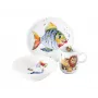 SELTMANN COLORFUL WILDLIFE Laste söögikomplekt 3-osaline portselan - taldrik, kauss, kruus - looma motiivid