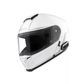 Sena Outrush 2 Modular Flip-Up Kiiver Mesh Intercom, Bluetooth 5.0 & Harman Kardon Audio – Läikiv Valge (Suurus S)