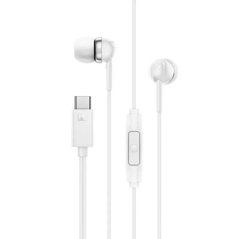 Sennheiser CX 80U juhtmega USB-C mikrofoniga kõrvaklapid, valged
