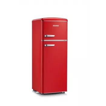 SEVERIN RKG 8930 Retro Red Külmik-Sügavkülmik, 208 L, Energiaklass E