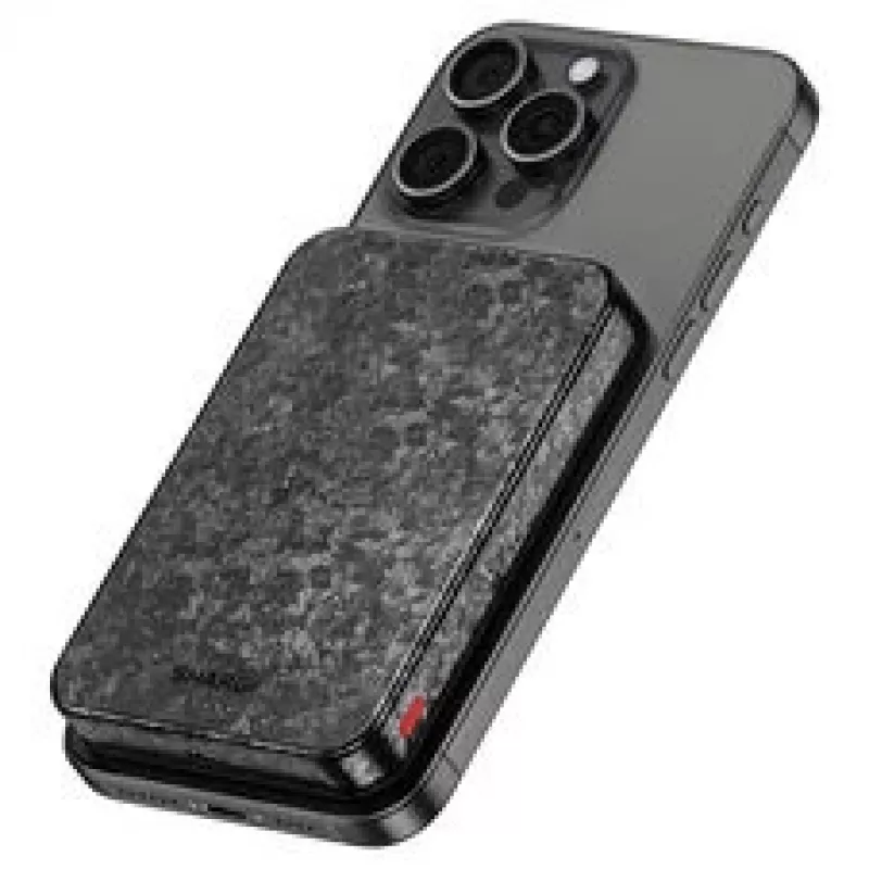 SHARGE CarbonMag 10K traadita akupank, 10 000 mAh, Qi2 15W, USB-C 20W, must YDD-SG-C2TXWCX-HEI