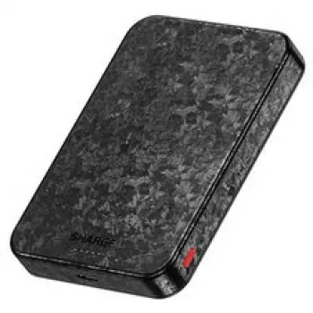 SHARGE CarbonMag 10K traadita akupank, 10 000 mAh, Qi2 15W, USB-C 20W, must YDD-SG-C2TXWCX-HEI