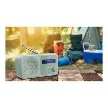Sharp Tokyo DR-P420(GN) kaasaskantav DAB+/FM-raadio, Bluetooth 5.3, akvamariinroheline