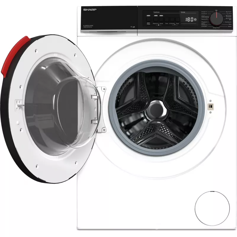 SHARP ES-WNFB214CWDA-DE Front Load Washing Machine, 10 kg, 1400 rpm, White, Wi-Fi, Advanced Inverter Motor