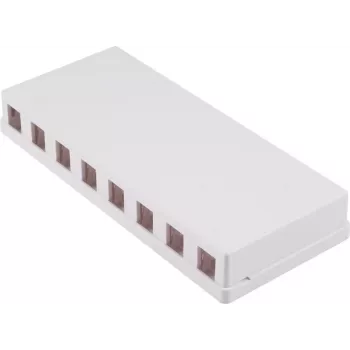 SHIVERPEAKS 8-porti Keystone pealepandav seinakarp, valge BS08-10119