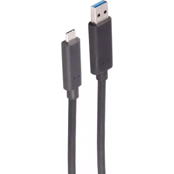 SHIVERPEAKS aktiivne optiline USB-A - USB-C kaabel, USB 3.2 Gen 1, 5 Gbps, 30 m, must BS30-38485