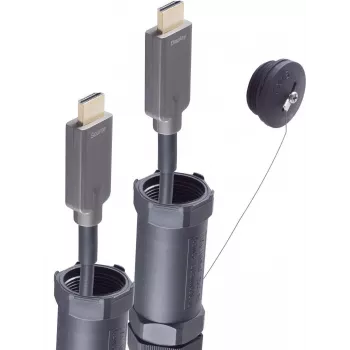 shiverpeaks BASIC-S aktiivne optiline HDMI-kaabel 4K 30m soomustatud tallamiskindel must BS30-04485