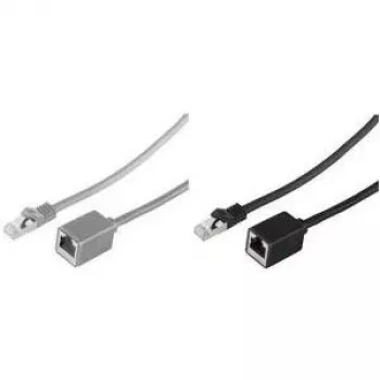 shiverpeaks BASIC-S Cat. 6A S/FTP patch-kaabli pikendus, hall, 0,5 m, halogeenivaba, RJ45 isane-pesane BS08-62010