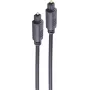 SHIVERPEAKS BASIC-S fiiberoptiline helikaabel, Toslink - Toslink, 10,0 m, 4,0 mm, must BS69004-10