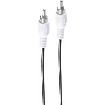 SHIVERPEAKS BASIC-S Mono RCA helikaabel, 5,0 m, must, kilekott BS40005