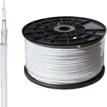 SHIVERPEAKS BASIC-S SAT koaksiaalkaabel 100m, 1,1/5,0, 4-kordselt varjestatud, CCS, 75 Ohm, valge BS81800-STAKU