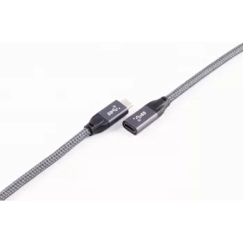 ShiverPeaks BASIC-S USB-C pikenduskaabel, USB 3.2 Gen 2, 2,0 m, must