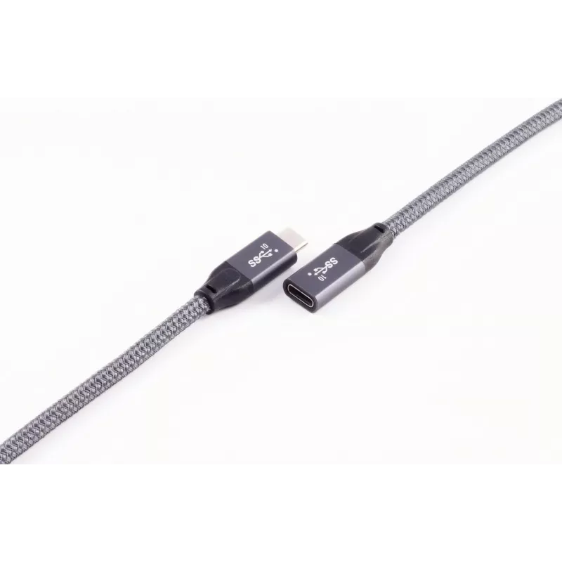 ShiverPeaks BASIC-S USB-C pikenduskaabel, USB 3.2 Gen 2, 2,0 m, must