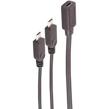 SHIVERPEAKS BS13-20021 USB-C - 2x Micro-USB B jaoturkaabel 0,3m must