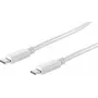 shiverpeaks BS13-45026 USB-C - USB-C kaabel 1m valge USB 3.2 Gen 2 10Gbps 100W PD