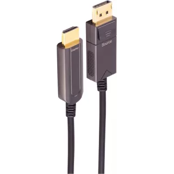 SHIVERPEAKS BS30-20485 aktiivne optiline DisplayPort-HDMI adapterkaabel, 4K60, 30m, must