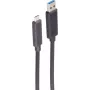 SHIVERPEAKS BS30-39075 aktiivne optiline USB-A - USB-C kaabel, 10 m, 10 Gbps, must