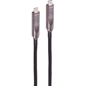 SHIVERPEAKS BS30-43215 USB-C hübriidkaabel 3.2 Gen 2, 8K video, 10 Gbps andmeedastus, 60W toiteallikas, 12,5 m, must