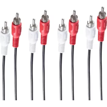 SHIVERPEAKS BS40112 4-kanaliline RCA helikaabel, 1,5 m, kullatud, must