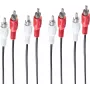 SHIVERPEAKS BS40112 4-kanaliline RCA helikaabel, 1,5 m, kullatud, must