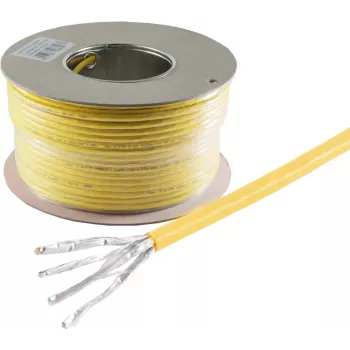 SHIVERPEAKS BS75500-A+-100SSP Cat.7a S/FTP lahtine võrgukaabel, 100 m, kollane, LSZH, 1000 MHz, 10 Gbps, 23 AWG täisvasest