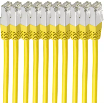 SHIVERPEAKS BS75711-HY-SET-10 Cat6 S/FTP paigalduskaabel, 1 m, kullatud RJ45, must