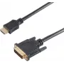 SHIVERPEAKS BS77481 HDMI Type A isane DVI-D isane videokaabli adapter, 1,5 m, must, kullatud, kolmekordse varjestusega, toetab 1920x1200