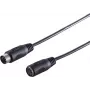 SHIVERPEAKS Premium Audio Cable, 5-pin DIN isane - 5-pin DIN emane, 2,5 m, kullatud kontaktid, topeltvarjestus, must
