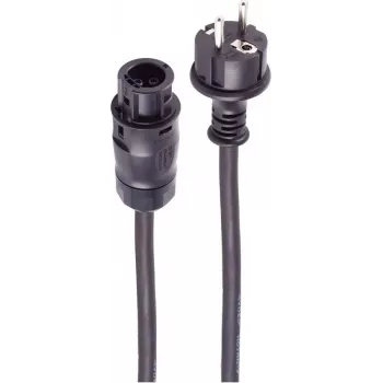 SHIVERPEAKS PV toitekaabel BC01 CEE 7/7 Schuko, 5 m, 16 A, 250 V, IP67, must BS02-40055