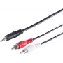 SHIVERPEAKS S-Conn 3,5 mm 2x RCA audiokaabel 2,5 m must punane valge (30832-2.5)