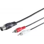 SHIVERPEAKS S/CONN maximum connectivity DIN 5-pin isane - 2x RCA isane heliadapterkaabel, 1,5 m, must 10302