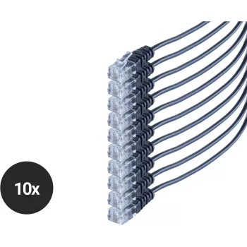 SHIVERPEAKS S/CONN maximum connectivity telefoniühenduskaabel, RJ11 isane - RJ11 isane, ümmargune, must, paindlik, vask, 2,0 m, 10-pakk (SO70084-2-SET10)