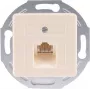 SHIVERPEAKS S/CONN maximum connectivity UAE RJ45 seinapistikupesa 1x8 süvispaigaldusega, keskplaadiga ja metallkinnitusrõngaga, puhtvalge 74221-1-50-UNI