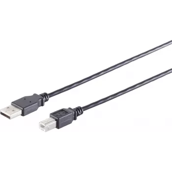 SHIVERPEAKS S/CONN maksimaalse ühenduvusega USB 2.0 kiire kaabel, A-B, must, 0,5 m (13-23015)