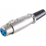 SHIVERPEAKS S/CONN maximum connectivity XLR-ühendusmuhv tõmbetõkestiga, 3-kontaktiline emane, nikeldatud tsinkvalu, jooteliides 55020