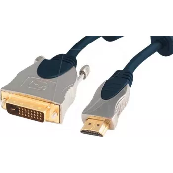 shiverpeaks SP77482 HDMI-DVI-D kaabliadapter, 2 m, sinine ja kroom