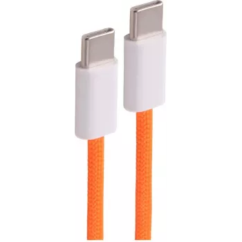 SHIVERPEAKS USB-C - USB-C punutud tekstiilist laadimiskaabel, 2,5 m, 60W Power Delivery, USB 2.0 andmesünkroonimine, oranž (BS14-21257)