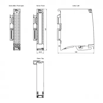 Siemens SIMATIC S7-1500 digitaalne sisendmoodul DI 16 x 24V DC, 16 kanalit, Type 3, diagnostika, isokroonrežiim