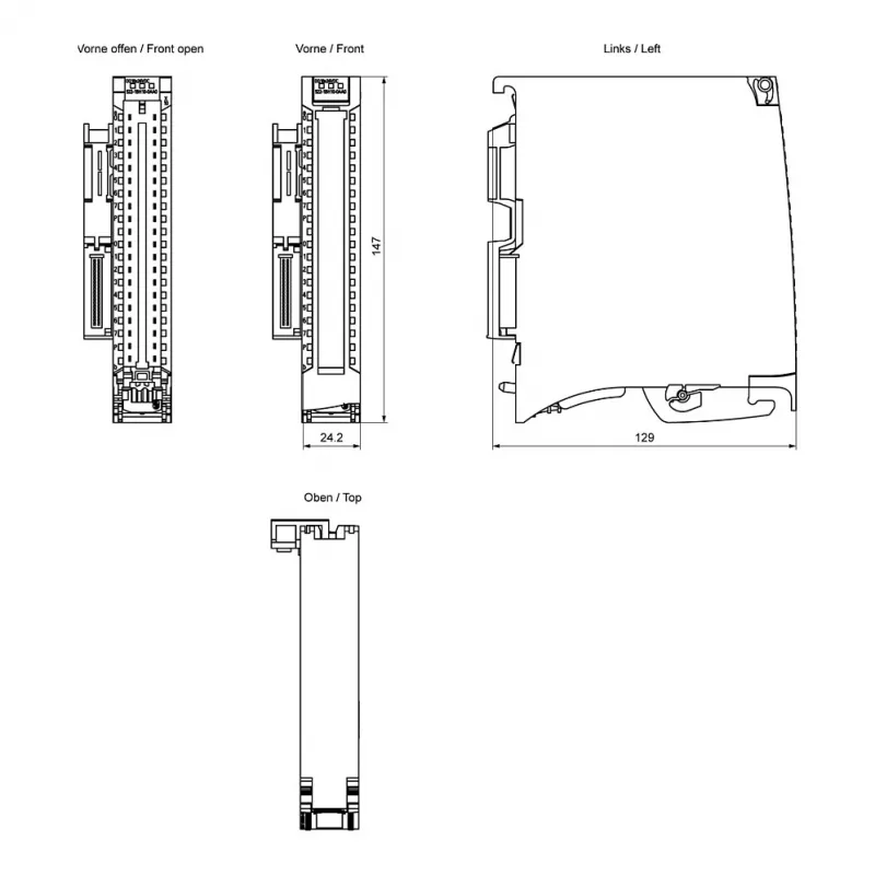 Siemens SIMATIC S7-1500 digitaalne väljundmoodul DQ 16x24VDC/0.5A (6ES7522-1BH10-0AA0)
