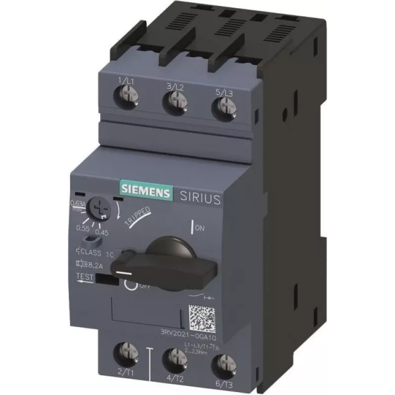 Siemens SIRIUS 3RV2 mootorikaitse 0,45-0,63A 3RV2021-0GA10