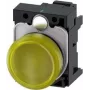 Siemens SIRIUS ACT 3SU1102-6AA30-3AA0 kollane LED-signaallamp, 24V AC/DC, 22mm