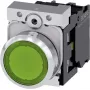 Siemens SIRIUS ACT 3SU1152-0AB40-1BA0 surunupp, lame aktuaator, roheline, metallist kõrgläikiv esirõngas, 22mm, 1NO, kruviklemm, IP66/67/69K