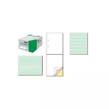SIGEL 91300 Pidev arvutipaber, A4 3-osaline süsinikuvaba, 240 vormi, 60/53/57 gsm, tühi, 12 tolli laius