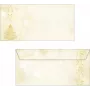 SIGEL DU083 Graceful Christmas DIN pikk ümbrik, kummeeritud, 90 g/m² eripaber, tindiprinterile/laserprinterile/kopeerimismasin, valge piduliku disainiga, 25 ümbrikku
