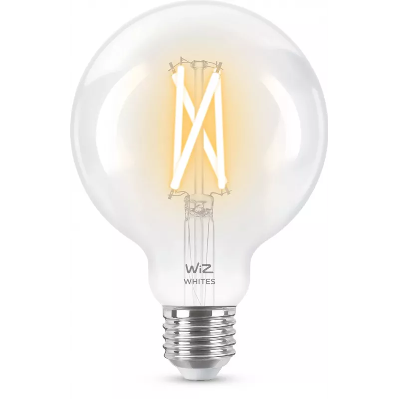 Signify WiZ Filament 60W E27 Globeform G95 Clear Smart LED Bulb Single Pack