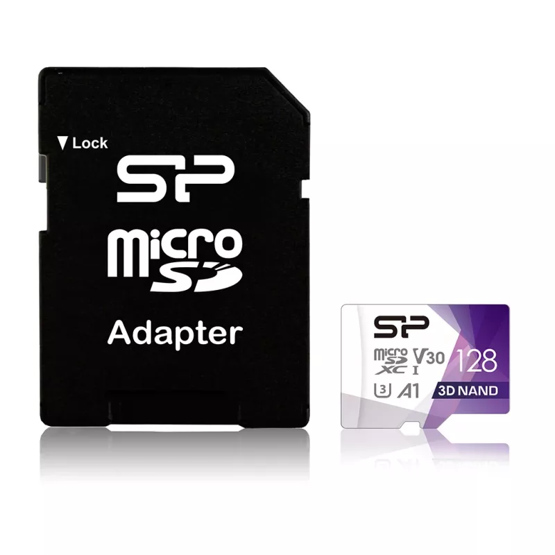 Silicon Power 128GB Superior Pro microSDXC UHS-I U3 V30 A1 mälukaart SD-adapteriga