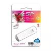 Silicon Power 16GB USB 2.0 mälupulk, sissetõmmatava korgita disain, valge