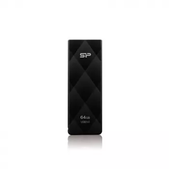 Silicon Power Blaze B20 64GB USB 3.2 Gen 1 mälupulk, sissetõmmatav USB-A, must